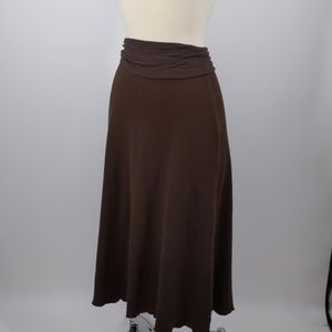 Kial brown waffle knit skirt-sz M